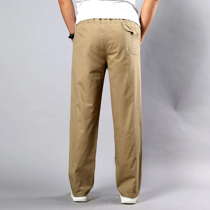 Khaki Pants Large Size Straight Fit Big Sizes 5XL Side Pockets Wide Leg Cotton Black Cargo Pants Work Trousers