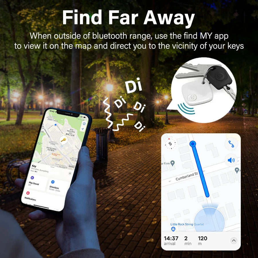 Mini Smart GPS Tracker Tag Bluetooth Locator Key Finder for iOS Android Google Find My Wallet Pet Kids Wireless Tracking Device