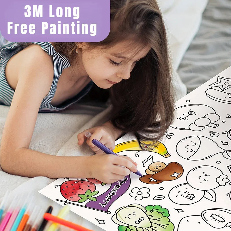 Children's Drawing Roll Sticky