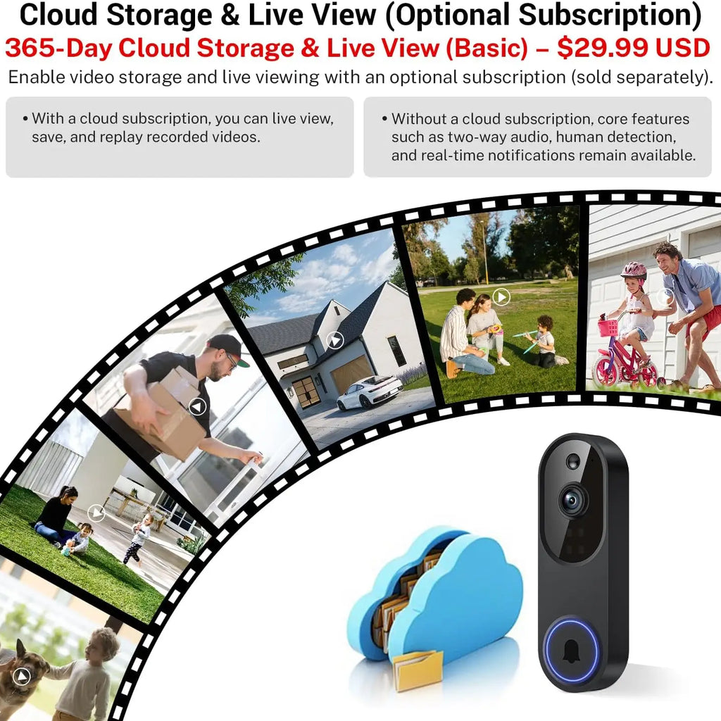 Never miss a visitor again-Smart Wireless Video Doorbell Pro™