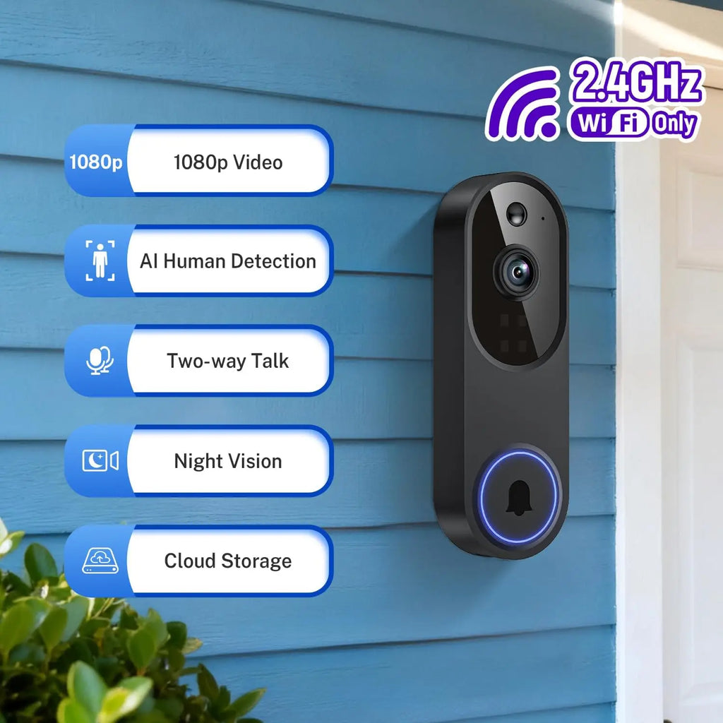 Never miss a visitor again-Smart Wireless Video Doorbell Pro™