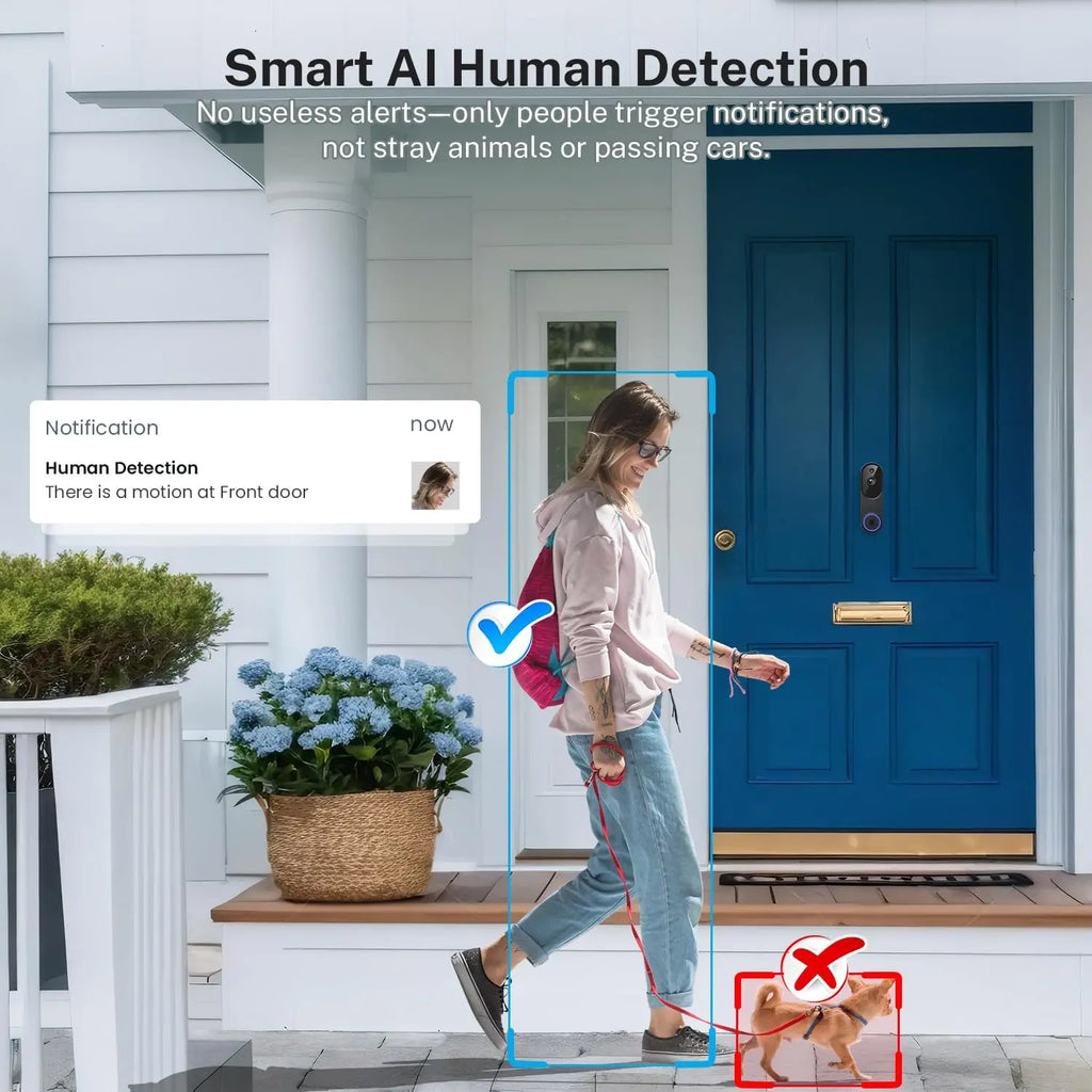 Never miss a visitor again-Smart Wireless Video Doorbell Pro™