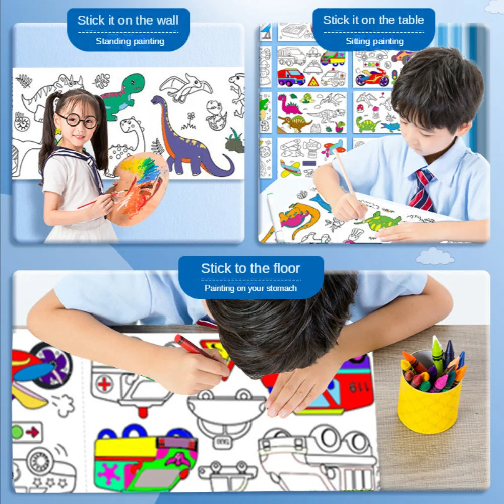 Children's Drawing Roll Sticky