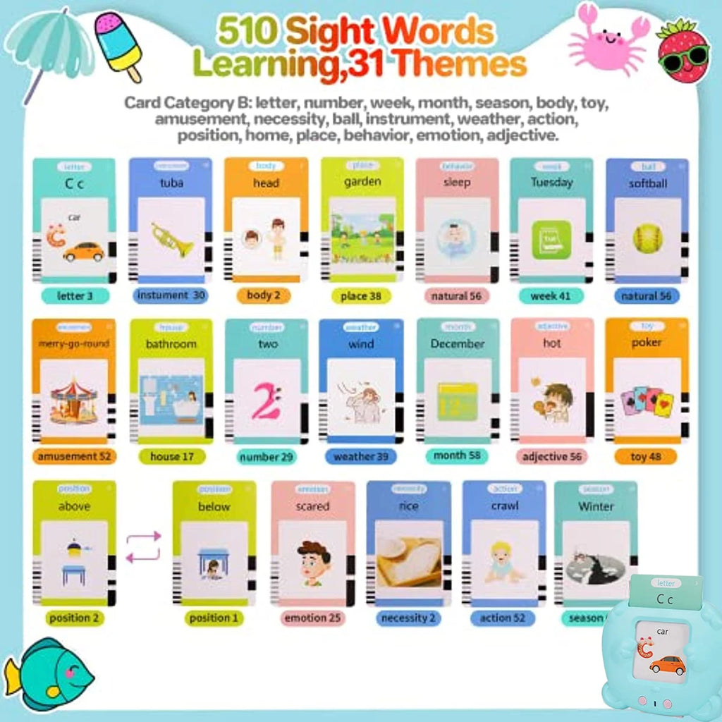 Kid's Talking  Flash Cards Learning English