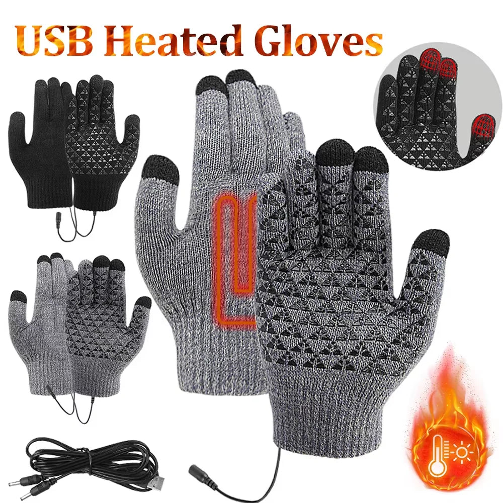 Winter Gloves heated Electric Fingertip Touchscreens